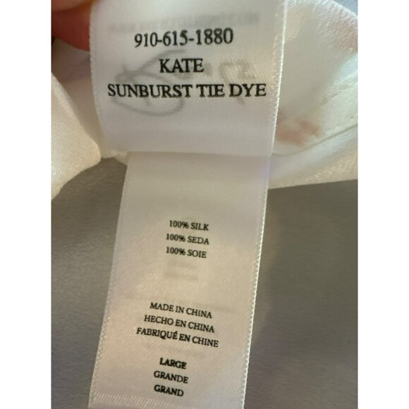 NWT Rails Kate Sunburst Tie Dye Silk Button-Up Shirt Size Large - Picture 5 of 9